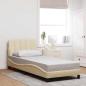 Preview: ARDEBO.de - Bettgestell ohne Matratze "Hanko" Creme 90x190 cm Stoff
