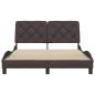 Preview: Bettgestell ohne Matratze Dunkelbraun 140x190 cm Stoff