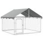 Preview: Outdoor-Hundezwinger mit Dach 200x200x150 cm
