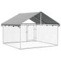 Preview: Outdoor-Hundezwinger mit Dach 200x200x150 cm