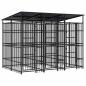 Preview: Outdoor-Hundezwinger mit Dach Stahl 5,53 m²
