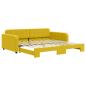 Preview: Tagesbett Ausziehbar Gelb 100x200 cm Samt