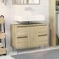 Preview: ARDEBO.de - Badschrank Sonoma-Eiche 80x33x60 cm Holzwerkstoff