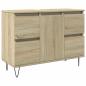 Preview: Badschrank Sonoma-Eiche 80x33x60 cm Holzwerkstoff