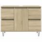 Preview: Badschrank Sonoma-Eiche 80x33x60 cm Holzwerkstoff