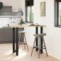 Preview: ARDEBO.de - Bartischbeine Schwarz 2 Stk. 60x(110-111) cm Stahl