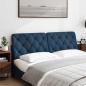 Preview: ARDEBO.de - Kopfteil-Kissen Blau 160 cm Stoff