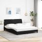 Preview: ARDEBO.de - Bettgestell ohne Matratze Schwarz 160x200 cm Stoff