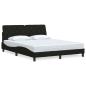 Preview: Bettgestell ohne Matratze Schwarz 160x200 cm Stoff