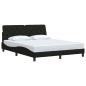 Preview: Bettgestell ohne Matratze Schwarz 160x200 cm Stoff