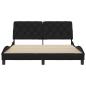 Preview: Bettgestell ohne Matratze Schwarz 160x200 cm Stoff