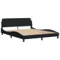 Preview: Bettgestell ohne Matratze Schwarz 160x200 cm Stoff