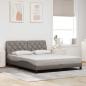 Preview: ARDEBO.de - Bettgestell ohne Matratze Taupe 160x200 cm Stoff