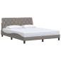 Preview: Bettgestell ohne Matratze Taupe 160x200 cm Stoff