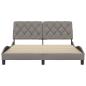 Preview: Bettgestell ohne Matratze Taupe 160x200 cm Stoff
