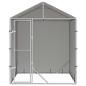 Preview: Outdoor-Hundezwinger mit Dach Silber 2x2x2,5 m Verzinkter Stahl