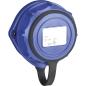 Preview: ARDEBO.de - Druckwasserdichte Einbau-Steckdose "oval" blau SiRoX Steckdosenkombination