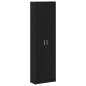 Preview: Kleiderschrank Schwarz Eichen-Optik 55 x 25 x 189 cm