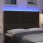 Preview: LED Kopfteil Braun 160 cm Stoff