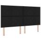 Preview: LED Kopfteil Schwarz 180 cm Stoff