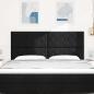 Preview: LED Kopfteil Schwarz 180 cm Stoff