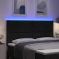 Preview: LED Kopfteil Schwarz 180 cm Stoff