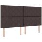 Preview: LED Kopfteil Braun 180 cm Stoff