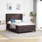 Preview: ARDEBO.de - Boxspringbett mit Kopfteil Dunkelbraun 160 x 200 cm Stoff