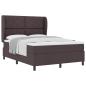 Preview: Boxspringbett mit Kopfteil Dunkelbraun 160 x 200 cm Stoff