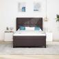 Preview: Boxspringbett mit Kopfteil Dunkelbraun 160 x 200 cm Stoff
