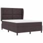Preview: Boxspringbett mit Kopfteil Dunkelbraun 160 x 200 cm Stoff