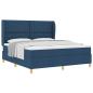 Preview: Boxspringbett mit Kissen mit Kopfteil Blau 200 x 180 cm Stoff