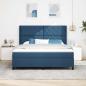Preview: Boxspringbett mit Kissen mit Kopfteil Blau 200 x 180 cm Stoff