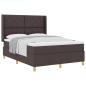 Preview: Boxspringbett mit Kopfteil Dunkelbraun 160 x 200 cm Stoff