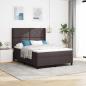 Preview: ARDEBO.de - LED Boxspringbett mit Kopfteil Dunkelbraun 160 x 200 cm Stoff