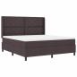 Preview: LED Boxspringbett mit Kopfteil Dunkelbraun 180 x 200 cm Stoff