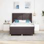Preview: Boxspringbett mit LED-Lichtleisten Braun 160 x 200 cm Stoff