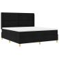Preview: Boxspringbett mit LED-Lichtleisten Schwarz 180 x 200 cm Stoff