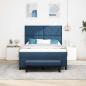 Preview: Boxspringbett mit Kopfteil Blau 140 x 200 cm Stoff