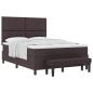 Preview: Boxspringbett mit Kopfteil Dunkelbraun 160 x 200 cm Stoff