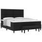 Preview: Boxspringbett mit Kopfteil Schwarz 180 x 200 cm Stoff