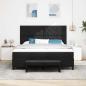 Preview: Boxspringbett mit Kopfteil Schwarz 180 x 200 cm Stoff