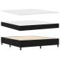 Preview: Boxspringbett mit Kopfteil Schwarz 180 x 200 cm Stoff