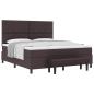 Preview: Boxspringbett mit Kopfteil Dunkelbraun 180 x 200 cm Stoff
