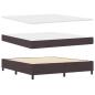 Preview: Boxspringbett mit Kopfteil Dunkelbraun 180 x 200 cm Stoff