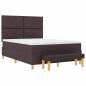 Preview: Boxspringbett mit Kopfteil Dunkelbraun 200 x 160 cm Stoff
