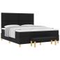 Preview: Boxspringbett mit Kopfteil Schwarz 200 x 180 cm Stoff