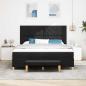 Preview: Boxspringbett mit Kopfteil Schwarz 200 x 180 cm Stoff