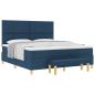 Preview: Boxspringbett mit Kopfteil Blau 200 x 180 cm Stoff
