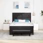 Preview: Boxspringbett mit Kopfteil Schwarz 200 x 140 cm Samt